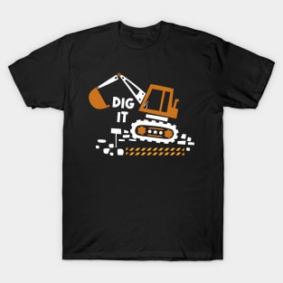 Construction Crusader Excavator Love, Tee Triumph for Building Admirers T-Shirt